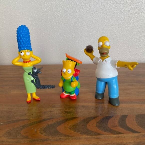 3 Vintage Simpson Figures, Bart, Homer and Marge - Picture 1 of 8